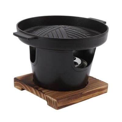 Mini Barbecue Coréen de Table 20cm | Korean BBQ Nomade | Fonte & Bois | Yakitori & Bulgogi