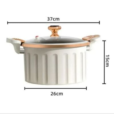 Cocotte Basse Pression Professionnelle 8L | Acier Inoxydable | Compatible Induction | 2 Coloris