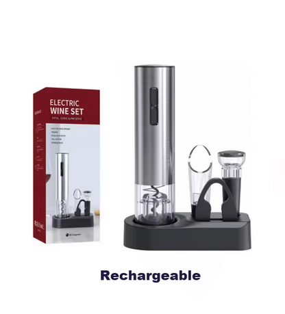 Tire-Bouchon Électrique Automatique | Rechargeable | 1 à 4 Pièces | Ouverture en 6 Secondes