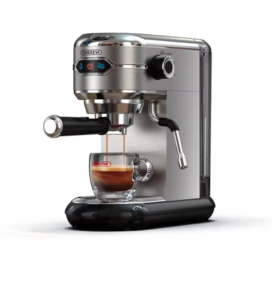 Machine à Expresso Inox 20 Bar | Système Thermobloc | Expresso, Cappuccino & Latte | Ultra-Compacte 12cm