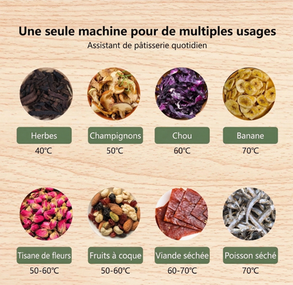Déshydrateur Alimentaire 5 Plateaux | Minuterie Numérique | Sans BPA | Fruits, Légumes & Viande