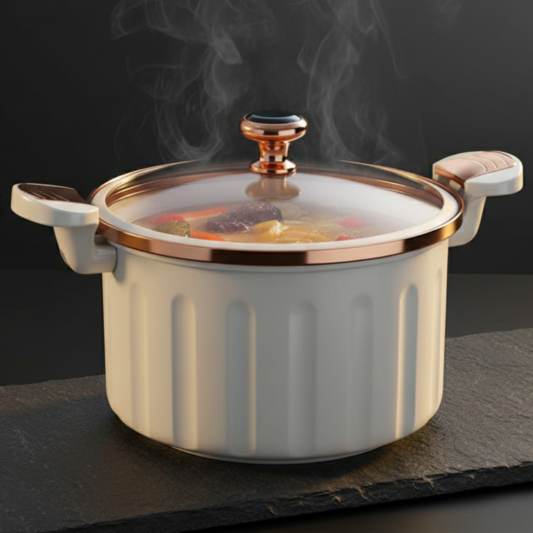 Cocotte Basse Pression Professionnelle 8L | Acier Inoxydable | Compatible Induction | 2 Coloris