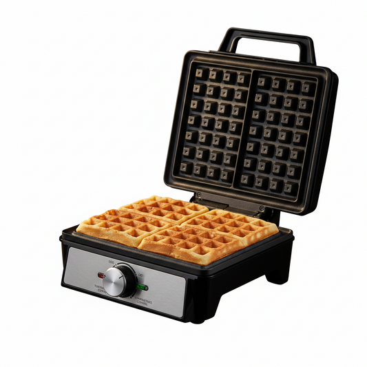 Gaufrier Électrique Professionnel Inox 1600W | Gaufres Belges & Liégeoises | Plaques Antiadhésives Profondes