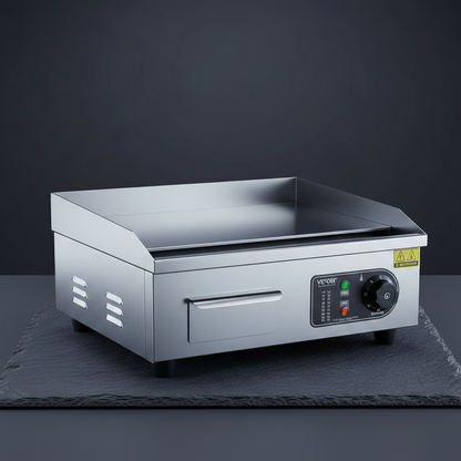 Plancha Électrique Professionnelle Inox | 2800W ou 2000W | Grande Surface de Cuisson | Intérieur & Extérieur