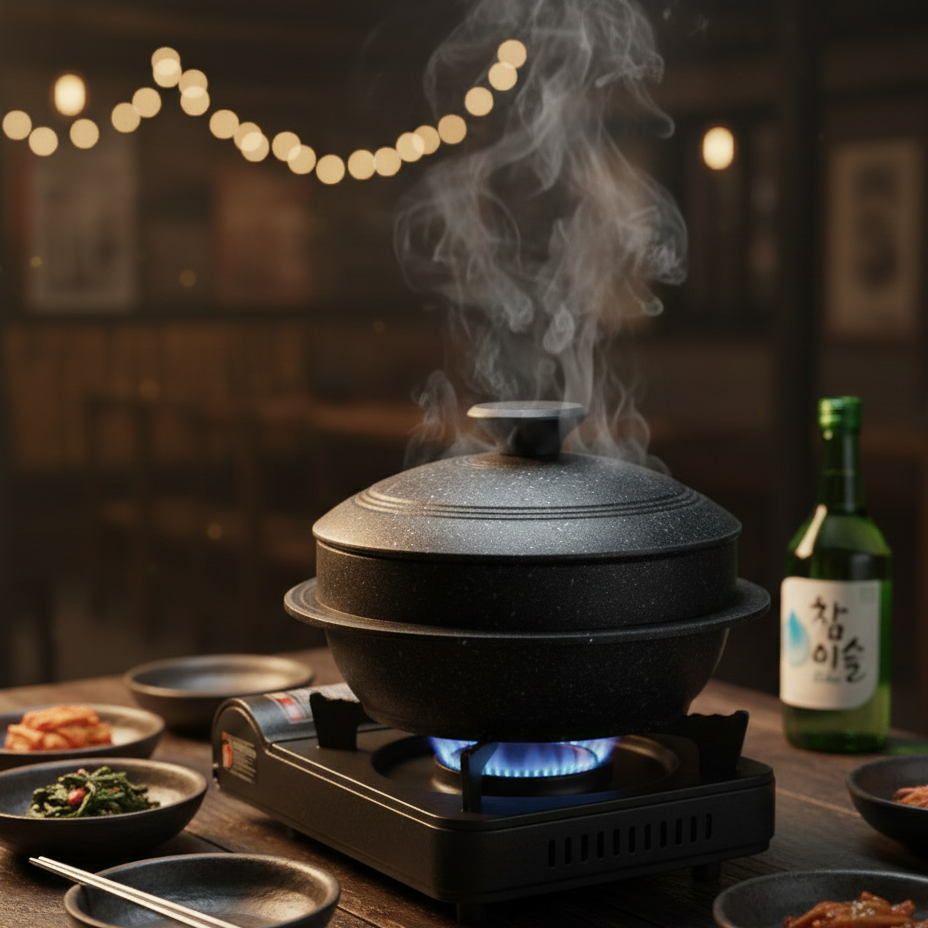 Cocotte Coréenne Stone Pot | Pierre & Fonte d'Aluminium | Bibimbap & Cuisine Coréenne Authentique
