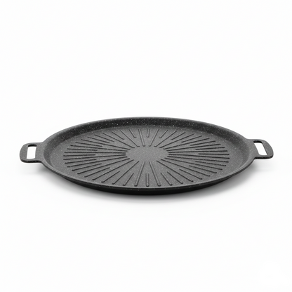 Gril Rond Barbecue Coréen de Table | Fonte | Compatible Induction & Gaz | 30, 32 & 34cm