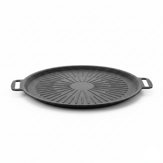 Gril Rond Barbecue Coréen de Table | Fonte | Compatible Induction & Gaz | 30, 32 & 34cm
