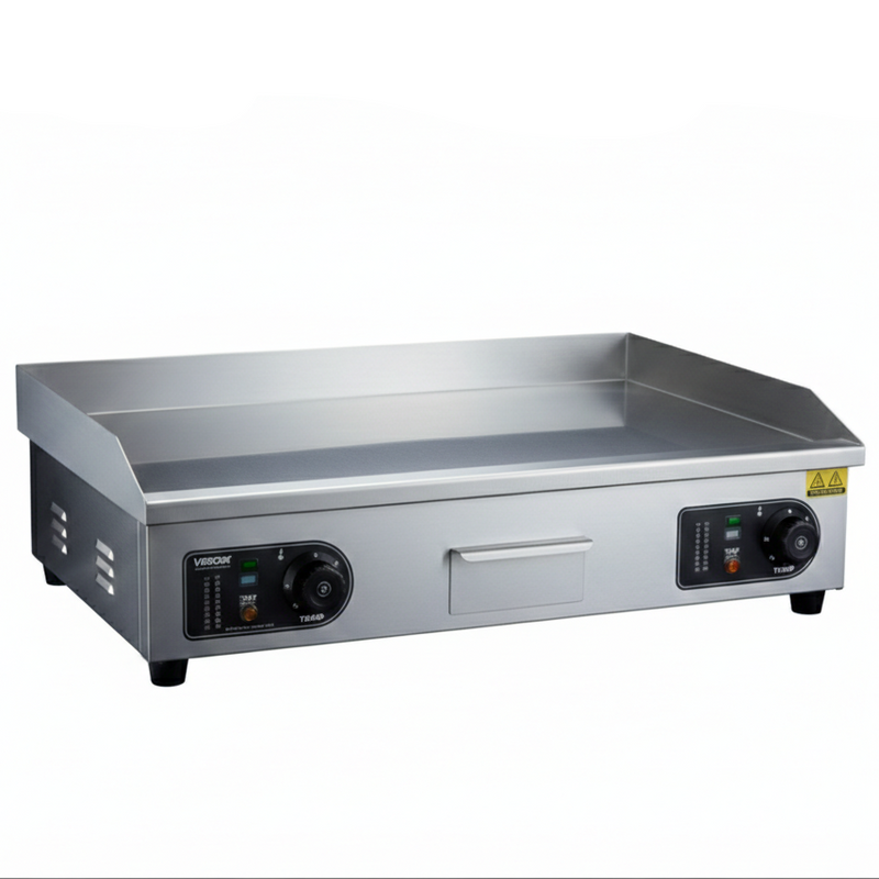Plancha Électrique Professionnelle Inox | 2800W ou 2000W | Grande Surface de Cuisson | Intérieur & Extérieur
