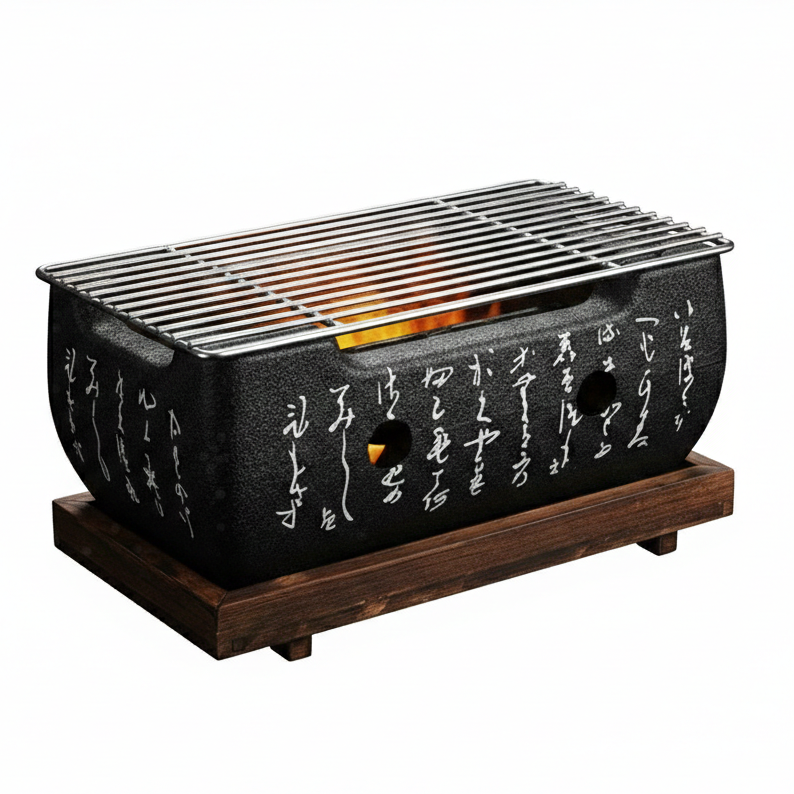 Barbecue Japonais Nomade | Charbon de Bois | Yakitori, Kushiyaki & Yakiniku | Style Shichirin