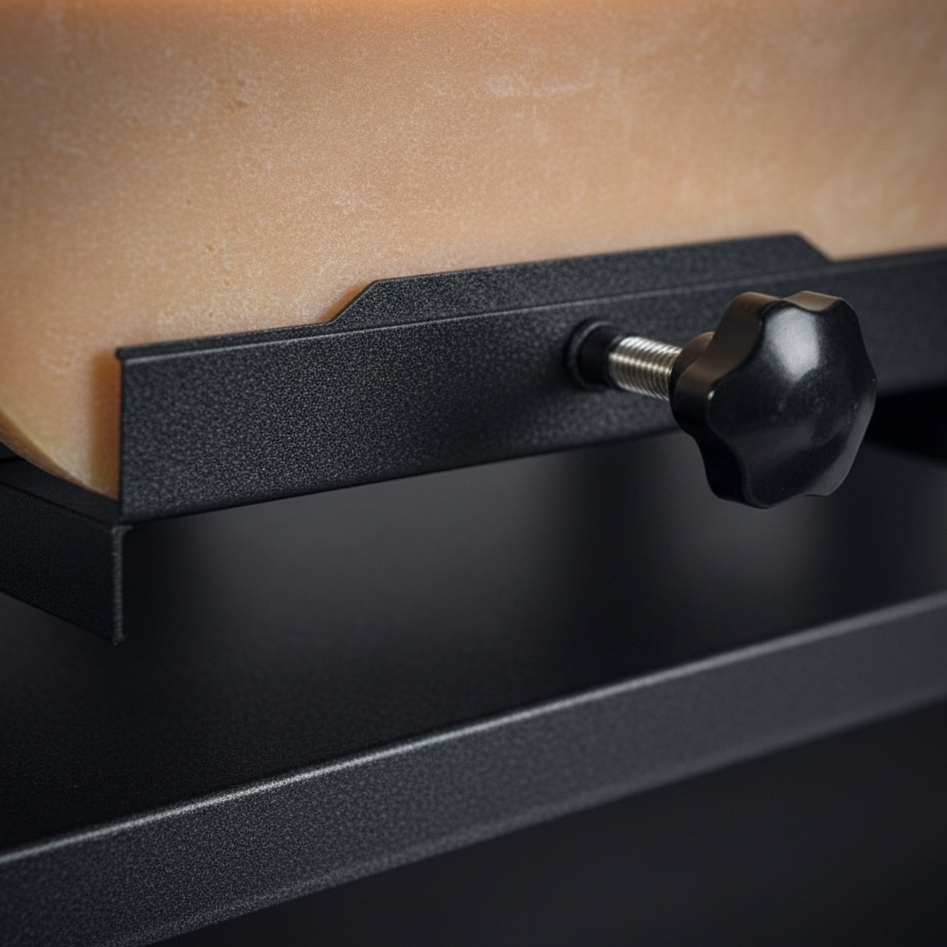 Rampe à Raclette Traditionnelle Double Demi-Meule | 650W | Fromage Fondu à la Flamme