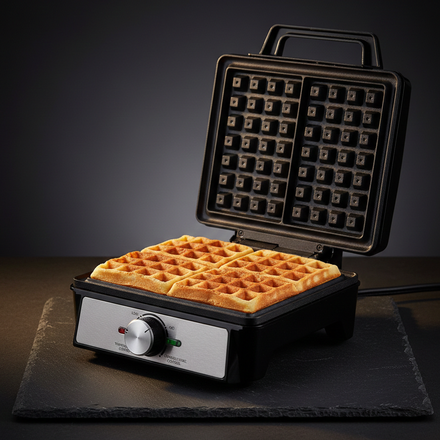 Gaufrier Électrique Professionnel Inox 1600W | Gaufres Belges & Liégeoises | Plaques Antiadhésives