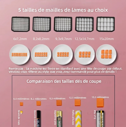 Découpe-Légumes Électrique Professionnel 250W | Julienne, Brunoise & Tranche | Tout Inox
