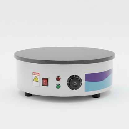 Crêpière Électrique Professionnelle Fonte 45cm | 3000W | Crêpes Bretonnes & Galettes de Sarrasin