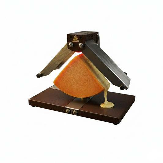 Appareil à Raclette & Fondue Électrique 2-en-1 | Fonte Émaillée | Raclette Traditionnelle & Fromage Fondu