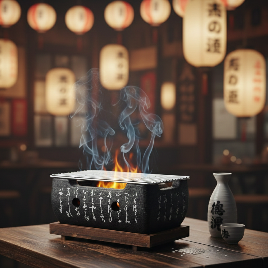 Barbecue Japonais Nomade | Charbon de Bois | Yakitori, Kushiyaki & Yakiniku | Style Shichirin