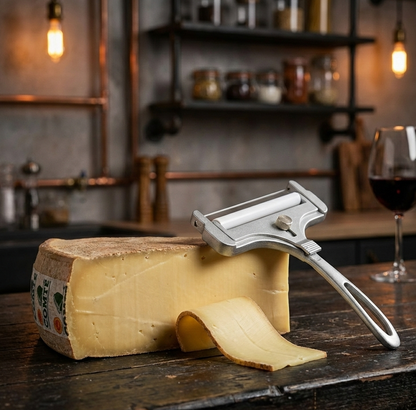 Coupe-Fromage à Fil Ajustable | Épaisseur Réglable | Fromages Tendres & Semi-Durs | Acier Inoxydable