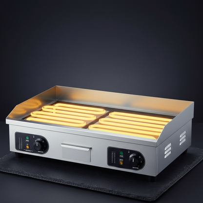 Plancha Électrique Professionnelle Inox | 2800W ou 2000W | Grande Surface de Cuisson | Intérieur & Extérieur