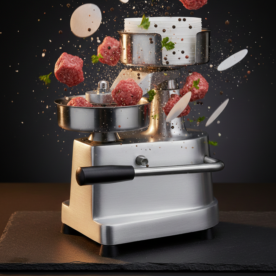 Presse à Hamburger Professionnelle Manuelle | Steaks Hachés & Smash Burgers | 3 Diamètres