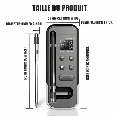 Thermomètre Intelligent Bluetooth BBQ | Application Smartphone | Sonde Sans Fil | Four & Gril