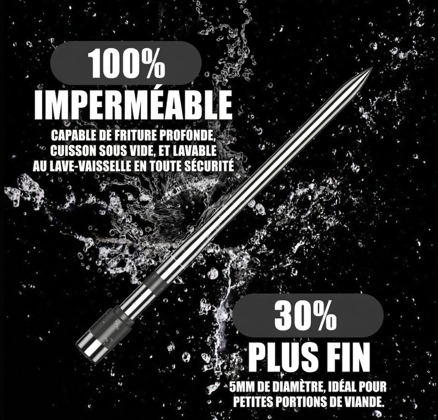 Thermomètre Intelligent Bluetooth BBQ | Application Smartphone | Sonde Sans Fil | Four & Gril