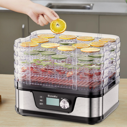 Déshydrateur alimentaire 5 plateaux minuterie numérique sans BPA Le Comptoir Culinaire