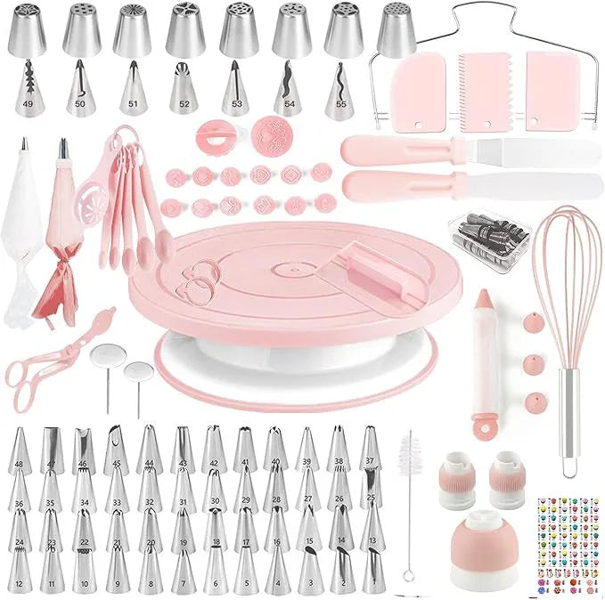 Kit pâtisserie professionnel 137 pièces inox plateau tournant douilles Le Comptoir Culinaire