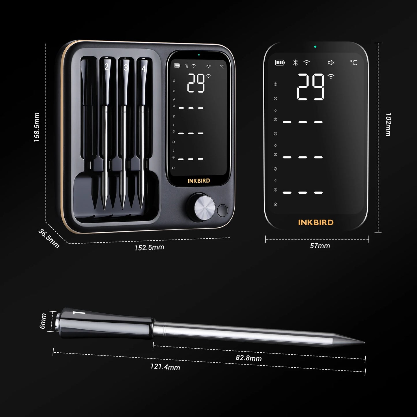 Thermomètre viande sans fil INKBIRD BBQ four gril Le Comptoir Culinaire
