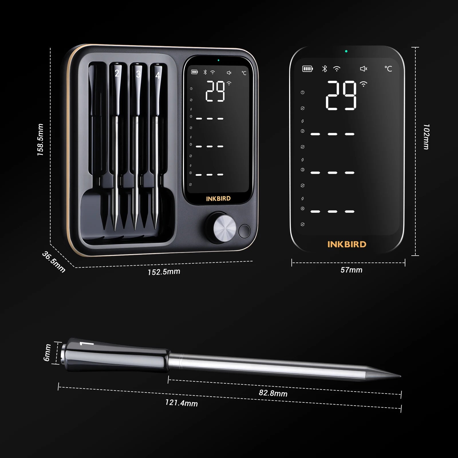 Thermomètre viande sans fil INKBIRD BBQ four gril Le Comptoir Culinaire