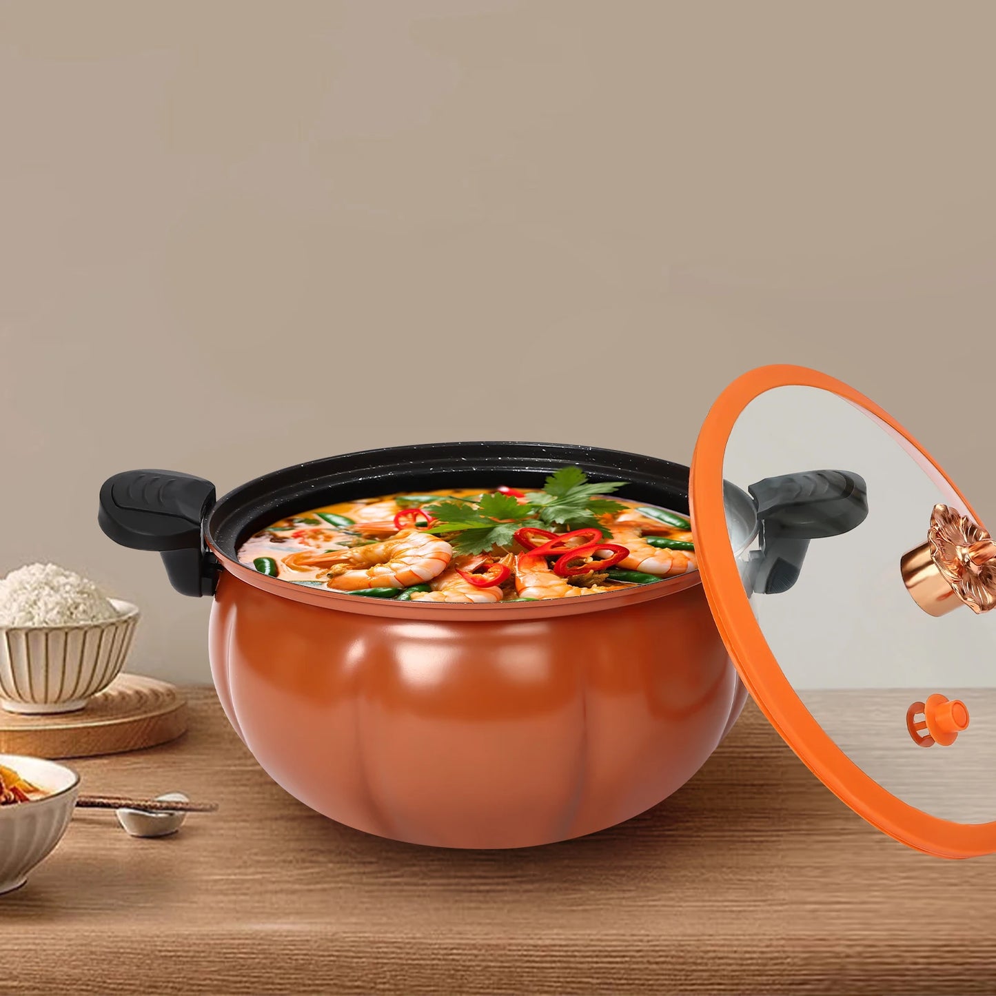 Autocuiseur pression design citrouille inox anti-corrosion Le Comptoir Culinaire