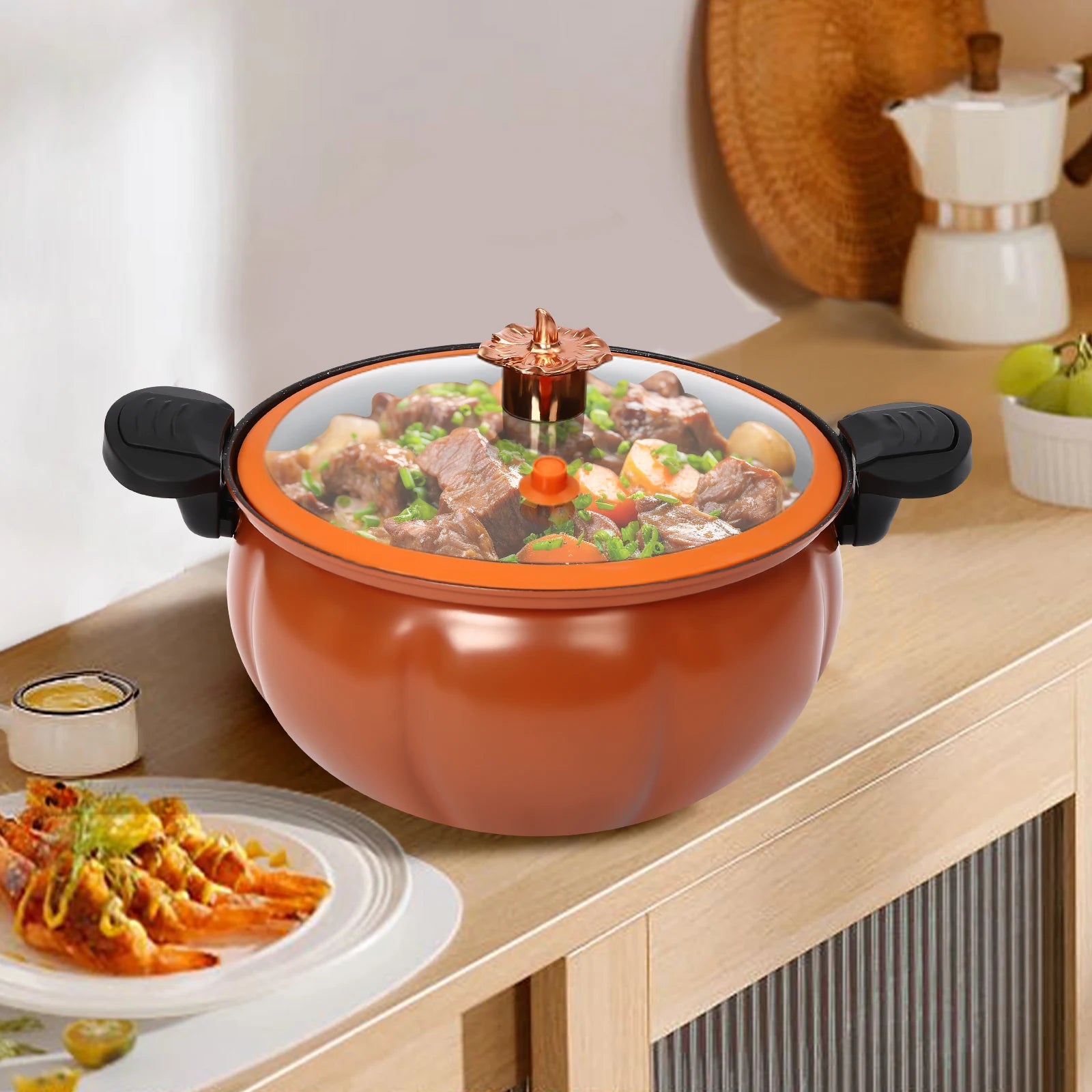 Autocuiseur pression design citrouille inox anti-corrosion Le Comptoir Culinaire