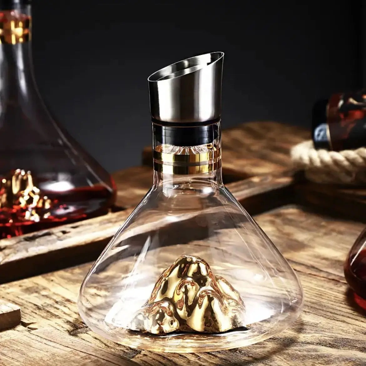 Carafe décanteur vin rouge cristal sans plomb soufflé Le Comptoir Culinaire