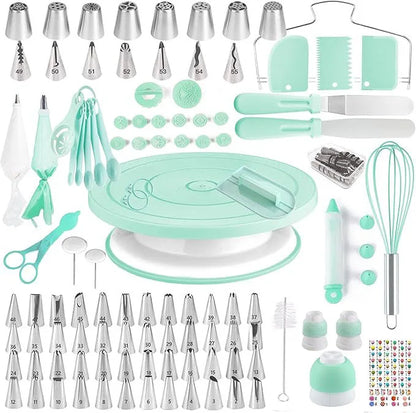 Kit pâtisserie professionnel 137 pièces inox plateau tournant douilles Le Comptoir Culinaire