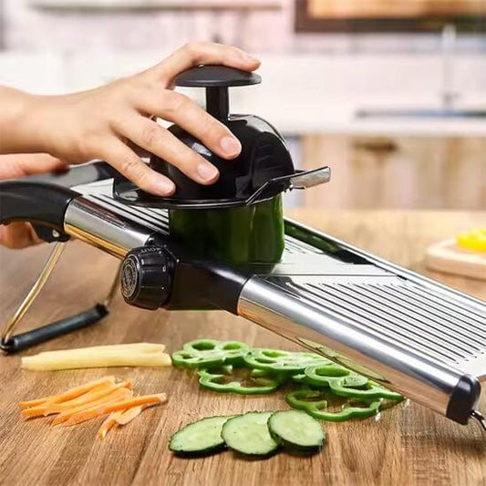 Mandoline Professionnelle Japonaise | 5 Lames | Julienne, Tranches & Chips | Acier Inoxydable