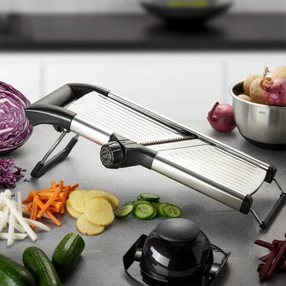 Mandoline Professionnelle Japonaise | 5 Lames | Julienne, Tranches & Chips | Acier Inoxydable